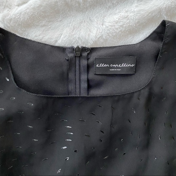 Ellen Capellino gorgeous tailored black top- vintage from Italy - Picture 5 of 9